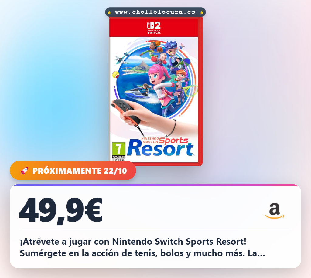 Aprovecha Nintendo Switch Sports Resort y disfruta de juegos deportivos en tu consola ahora