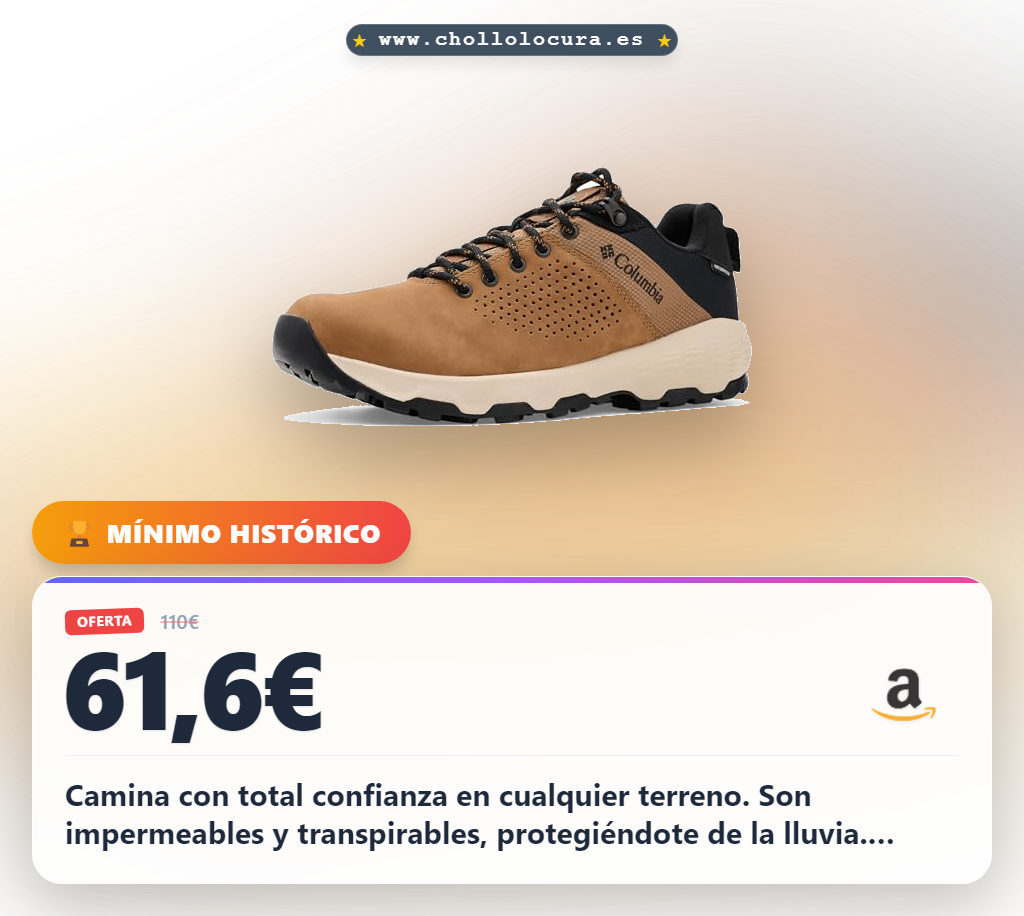 Aprovecha los zapatos de senderismo Columbia Newton Nimble impermeables y cómodos para toda la aventura