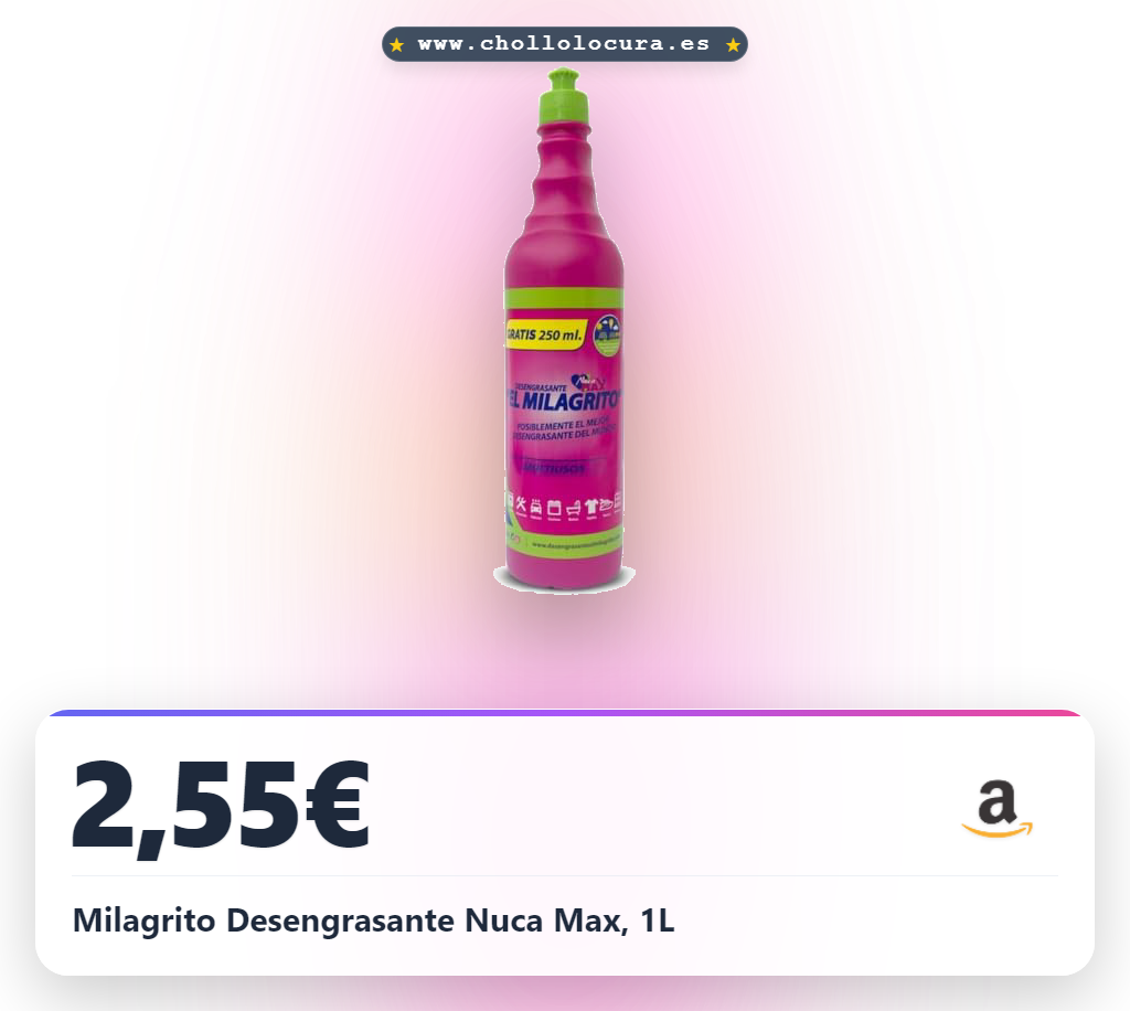 Milagrito Desengrasante Nuca Max, 1L