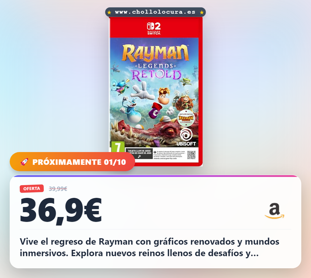 Consigue Rayman Legends Retold para Nintendo Switch 2 con nuevo contenido y desafíos en oferta
