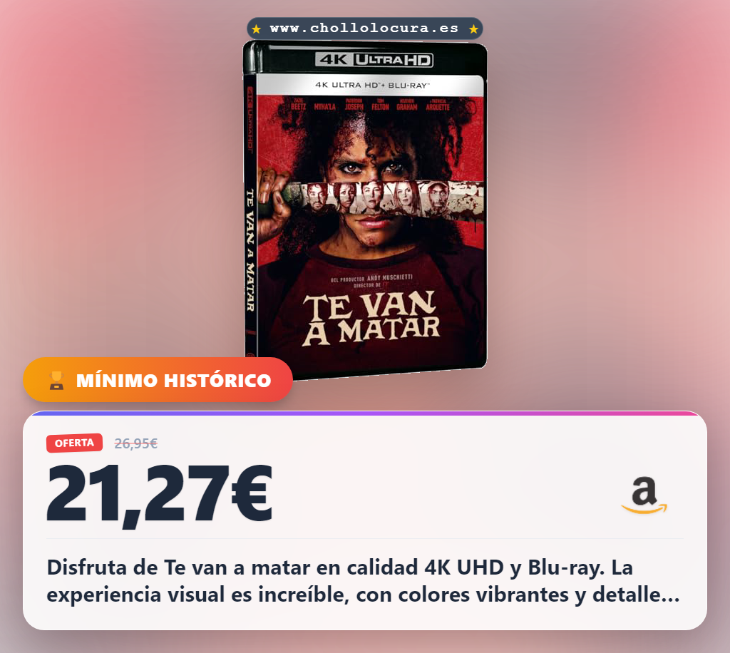 Encuentra Te van a matar en 4K UHD y Blu-ray al mejor precio de oferta histórica