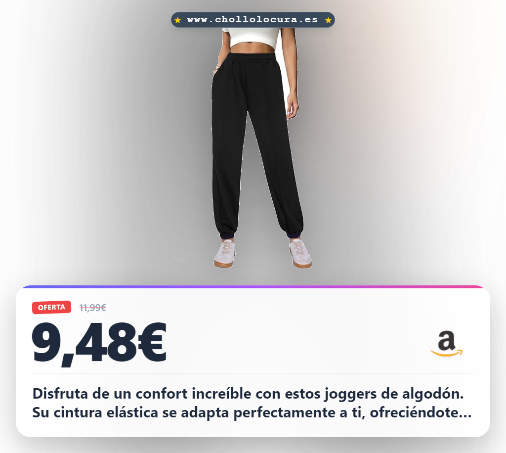 Disfruta de un confort increíble con estos joggers de algodón. Su cintura elástica se adapta perfectamente a ti, ofreciéndote flexibilidad total. Ideales para el gimnasio o el día a día, combinan estilo y comodidad. Perfectos para entrenar, viajar o relajarte.