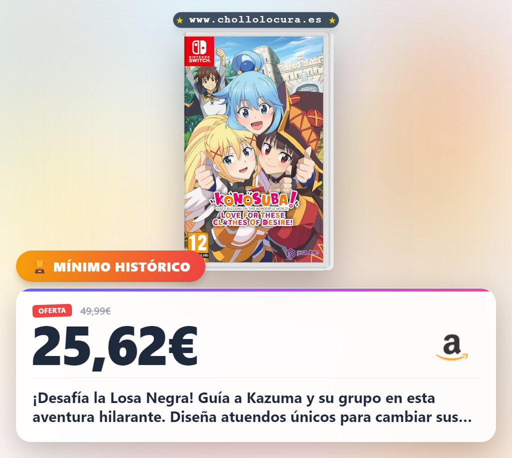 Adquiere KonoSuba: Deseos y Maldiciones en Nintendo Switch. Novela visual de aventura con decisiones y atuendos al mejor precio.