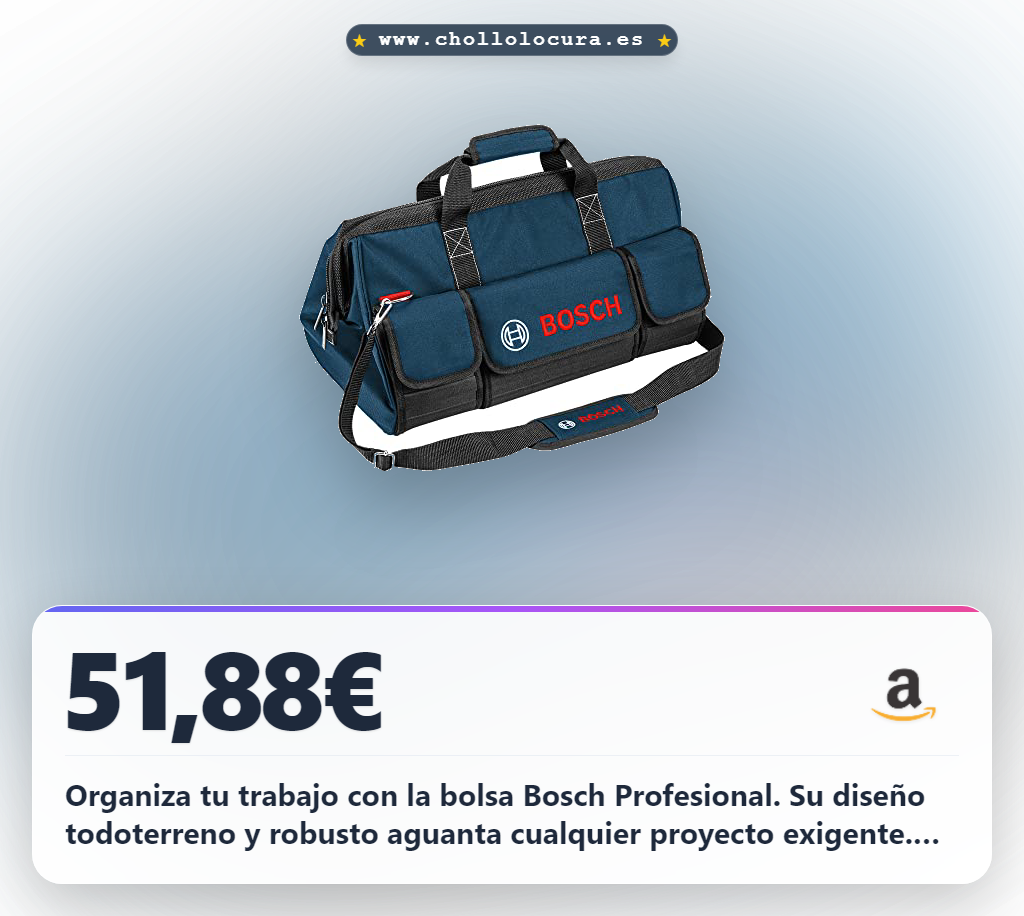 Obtén la bolsa de herramientas Bosch Profesional tamaño L, todoterreno y robusta al mejor precio