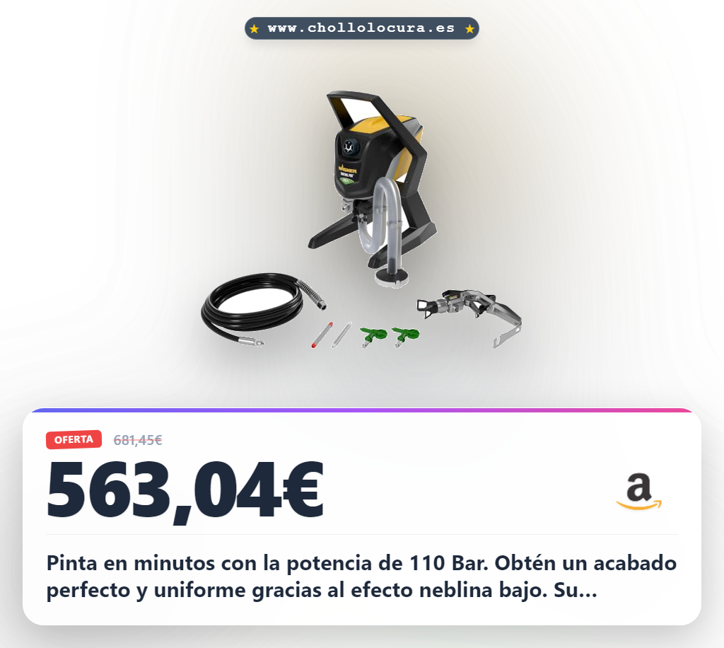 Aprovecha el pulverizador WAGNER Control Pro 350 R para pintura plástica y látex en oferta histórica