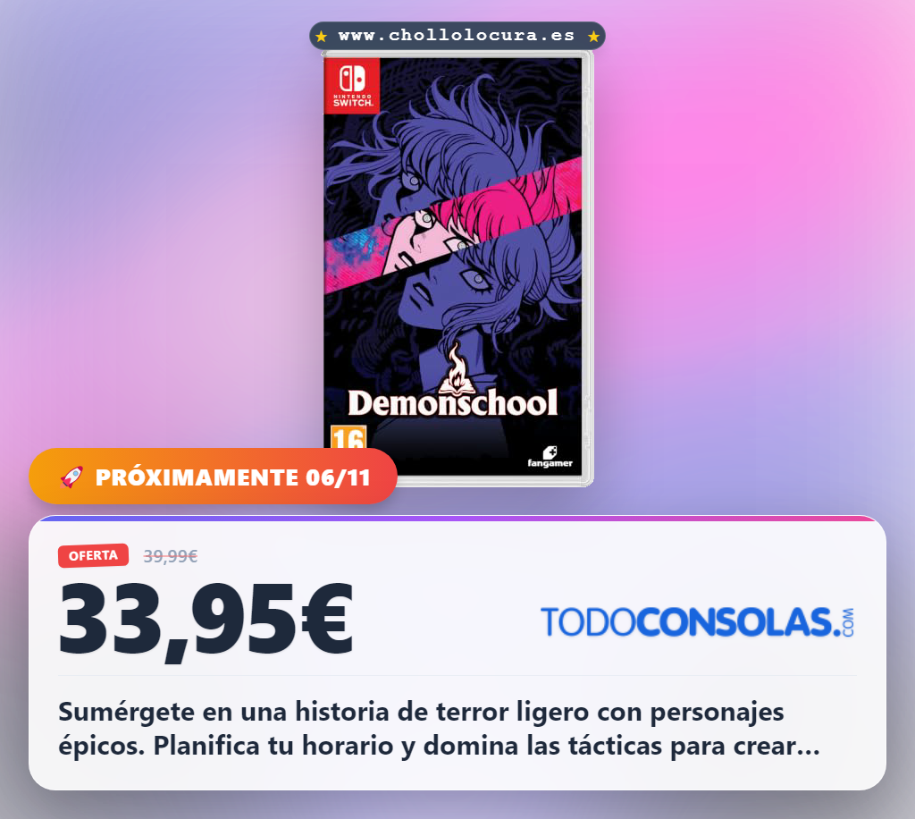 Aprovecha Demonschool para Switch con edición física y misiones exclusivas de terror al mejor precio