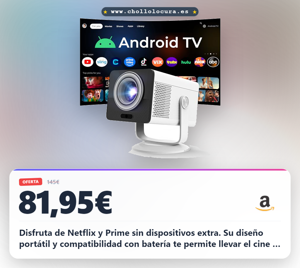 Compra proyector HP mini portátil con apps y batería USB-C al mejor precio del mercado
