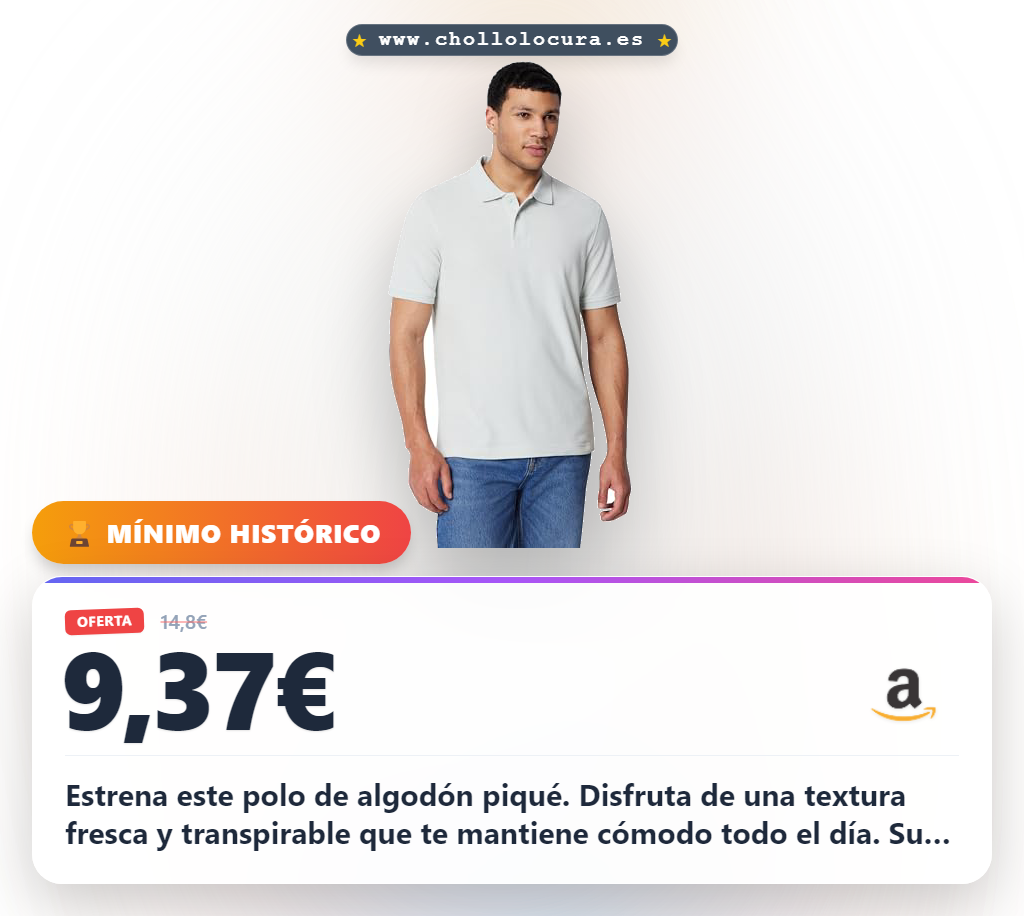 Consigue el polo de algodón piqué hombre verde claro salvia con corte estándar y talla grande al mejor precio del año