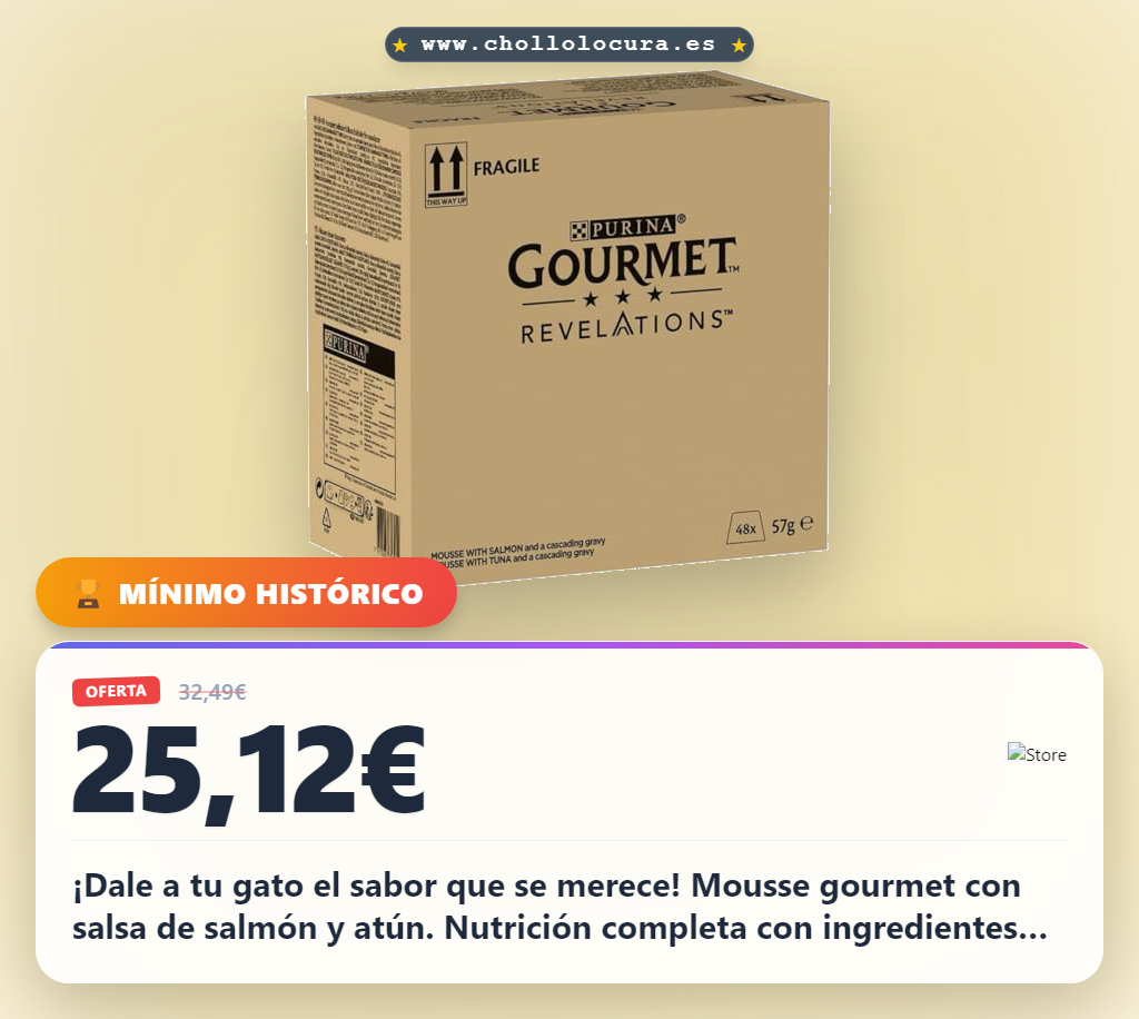 Aprovecha esta comida húmeda gourmet para gatos con mousse de salmón y atún natural al mejor precio
