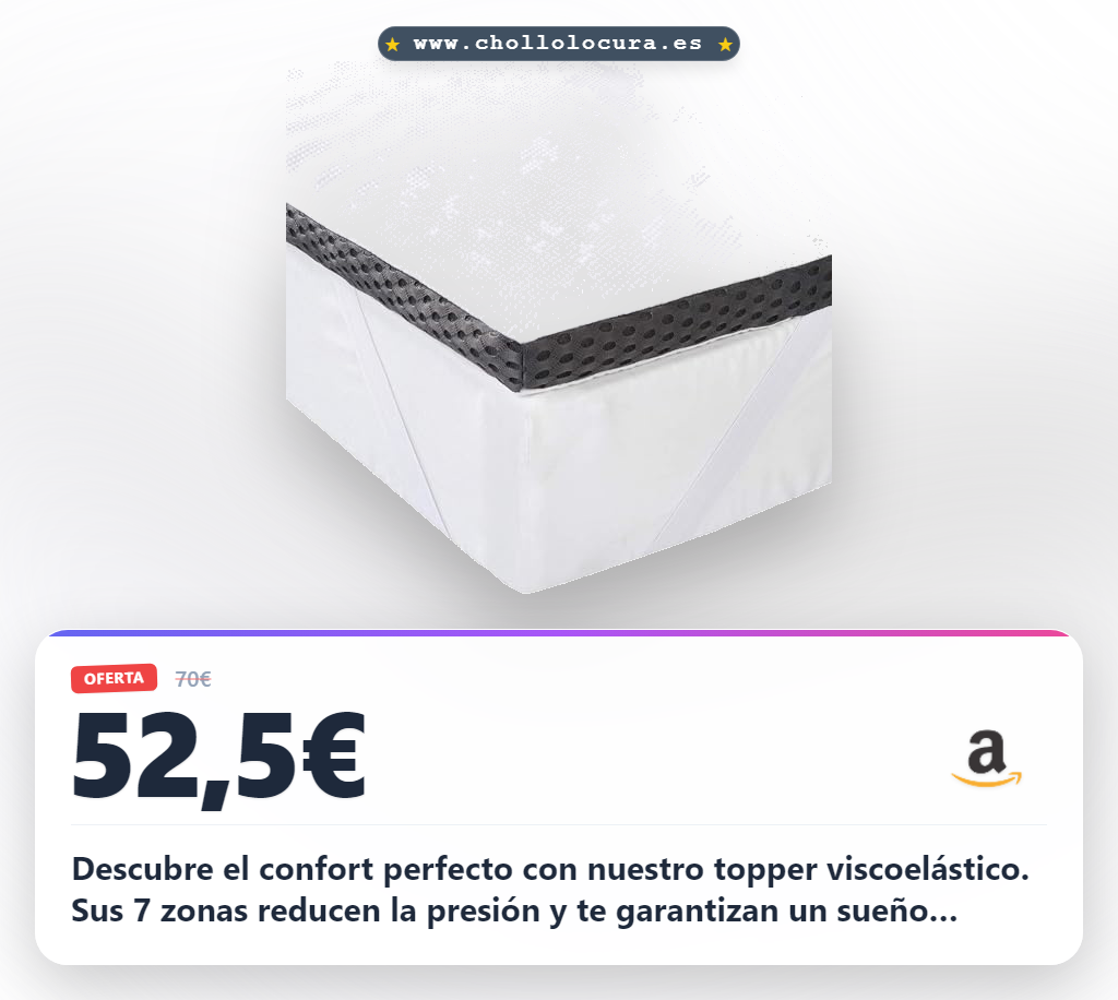 Encuentra el colchón de espuma viscoelástica Amazon Basics 90x190 cm con funda lavable en oferta histórica.