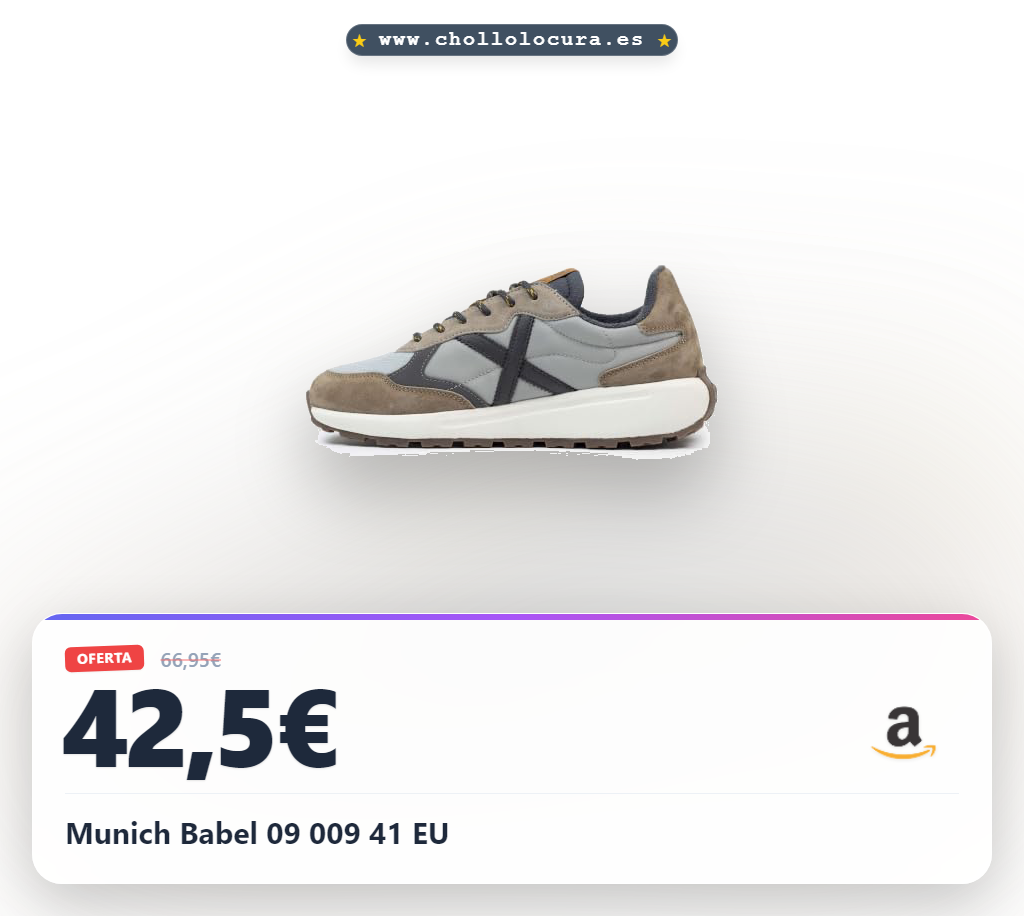 Ahorra en este par de zapatillas deportivas Munich Babel 09 009 41 EU a precio de chollo