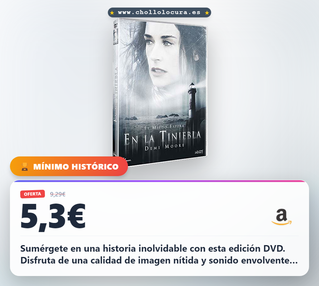 Ahorra ahora el DVD En la tiniebla. Esta es tu oportunidad única de conseguirlo a precio de chollo y con envío gratis.