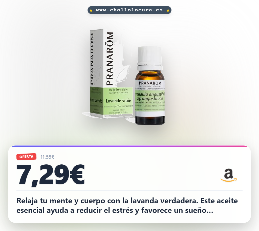 Aprovecha el aceite esencial de lavanda verdadera 100% puro para relajarte y dormir mejor al mejor precio