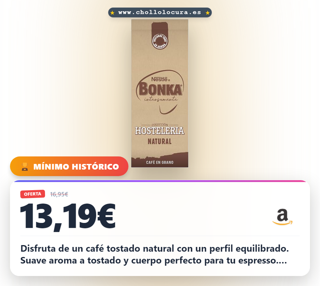 Aprovecha este café de tueste natural para hostelería con aroma a tostado y perfil equilibrado