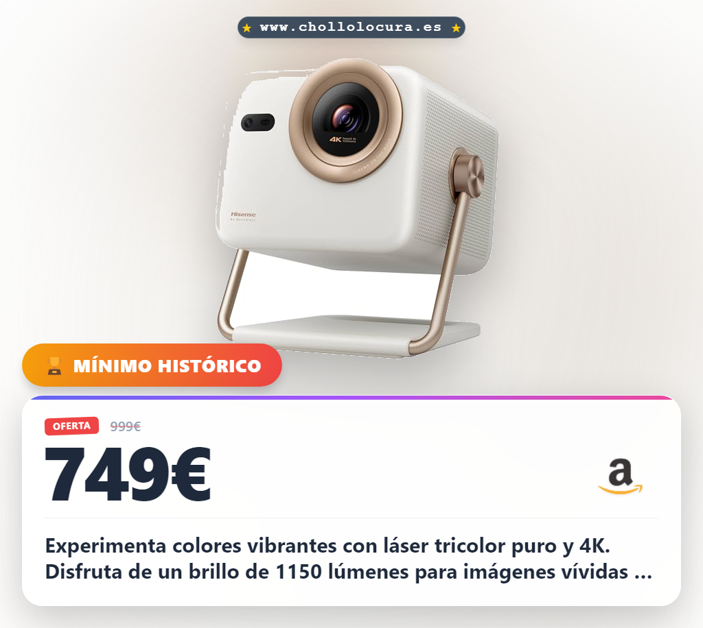 Consigue el proyector láser Hisense M2SE Pro 4K Smart TV con Zoom Óptico y Dolby Vision en oferta