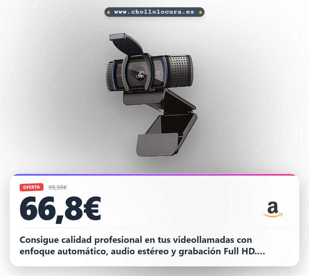 Logitech C920s HD Pro: La Webcam Full HD 1080p con Enfoque Automático y Micrófonos Estéreo que Necesitas