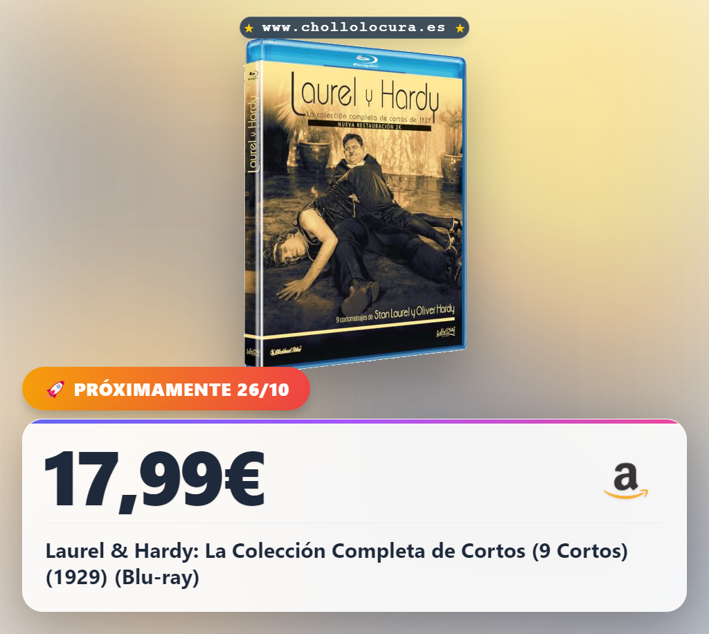 Consigue la colección completa de 9 cortos de Laurel y Hardy en Blu-ray a precio de chollo