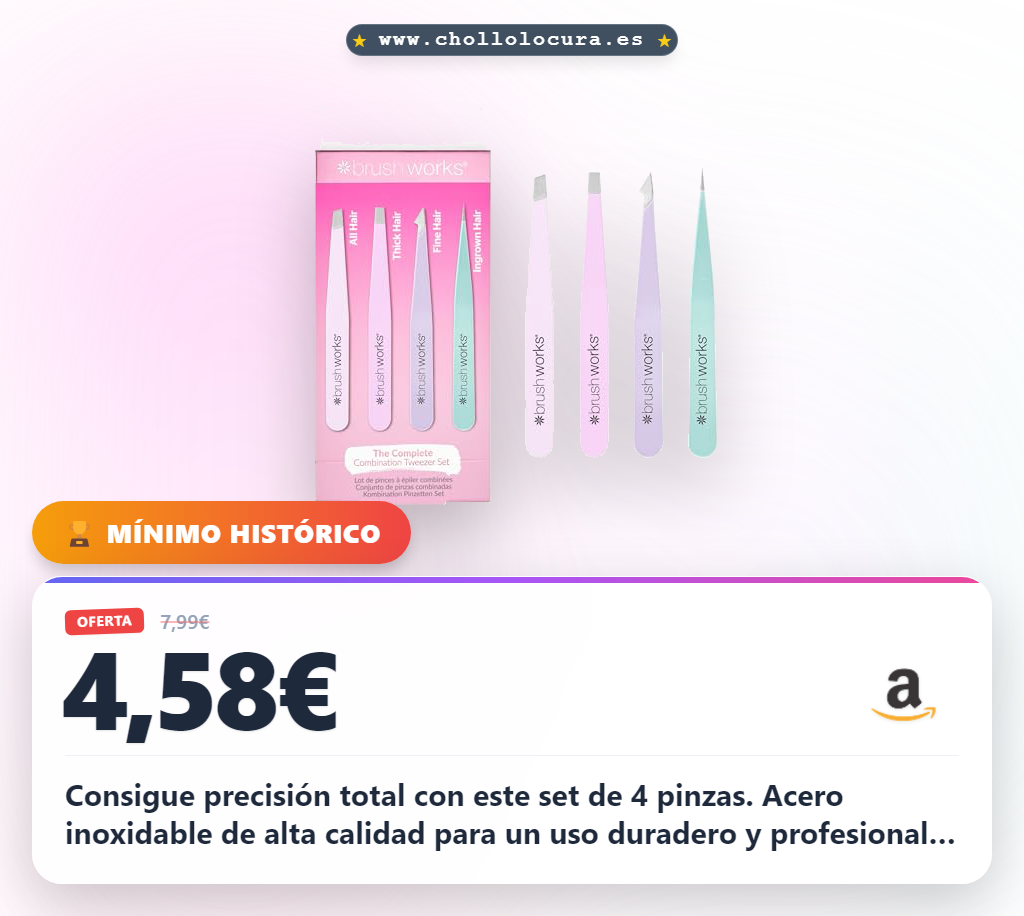 Encuentra el set de pinzas Brushworks Hd 4 piezas de acero inoxidable para cejas y belleza al mejor precio