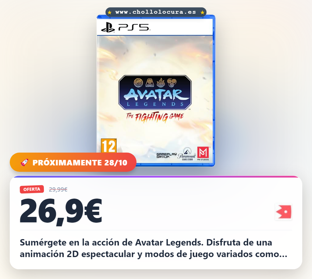 Consigue Avatar Legends PS5 con animación 2D y modos de juego exclusivos al mejor precio