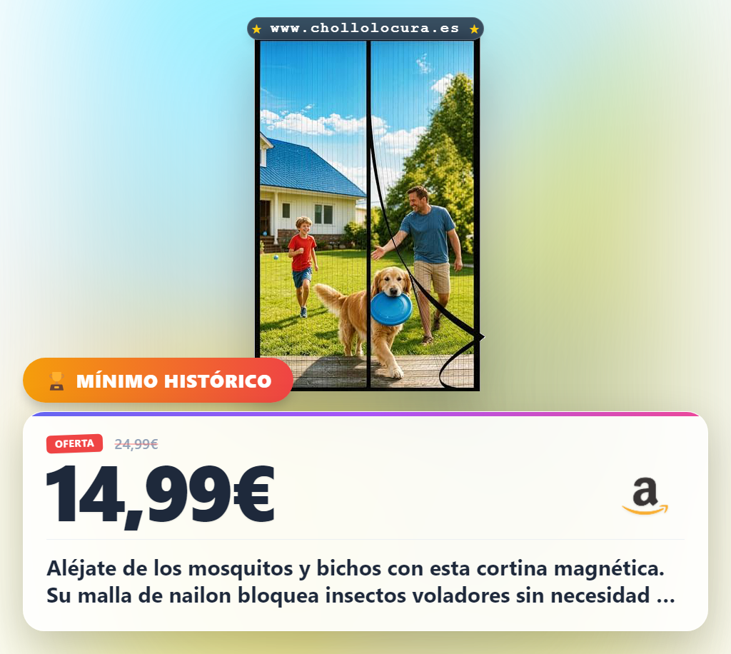 Consigue mosquitera magnética para puerta exterior con imanes y malla de nailon en oferta
