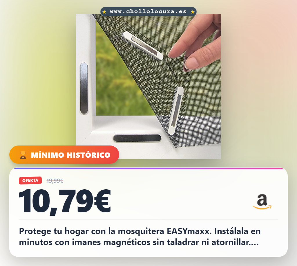 Consigue la mosquitera EASYmaxx para ventanas con instalación magnética y óptica clara al mejor precio