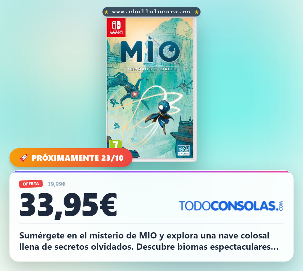 Disfruta la aventura Metroidvania MIO: Memories in Orbit para Nintendo Switch al mejor precio