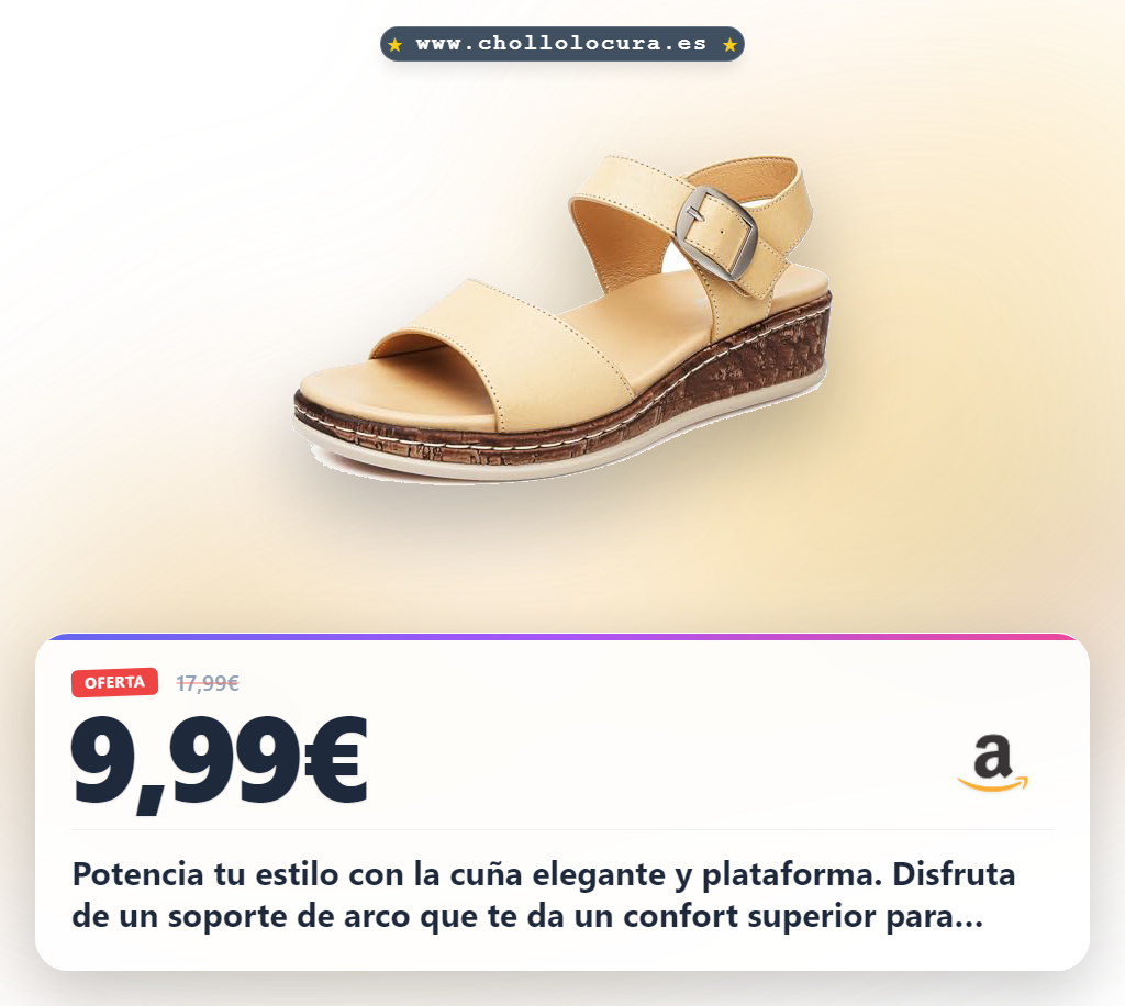 Aprovecha estas sandalias mujer de cuña con plataforma y soporte de arco para el verano al mejor precio