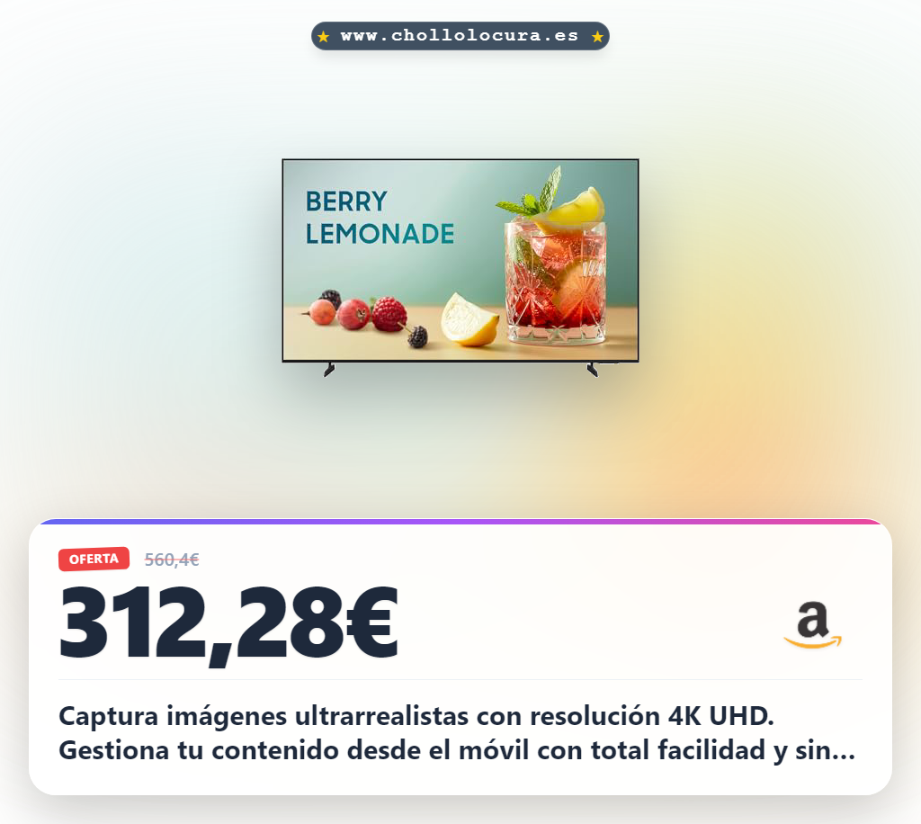 Llévate el Samsung Business TV Profesional 50" UHD con Android/iOS y bloqueo PIN a precio de chollo