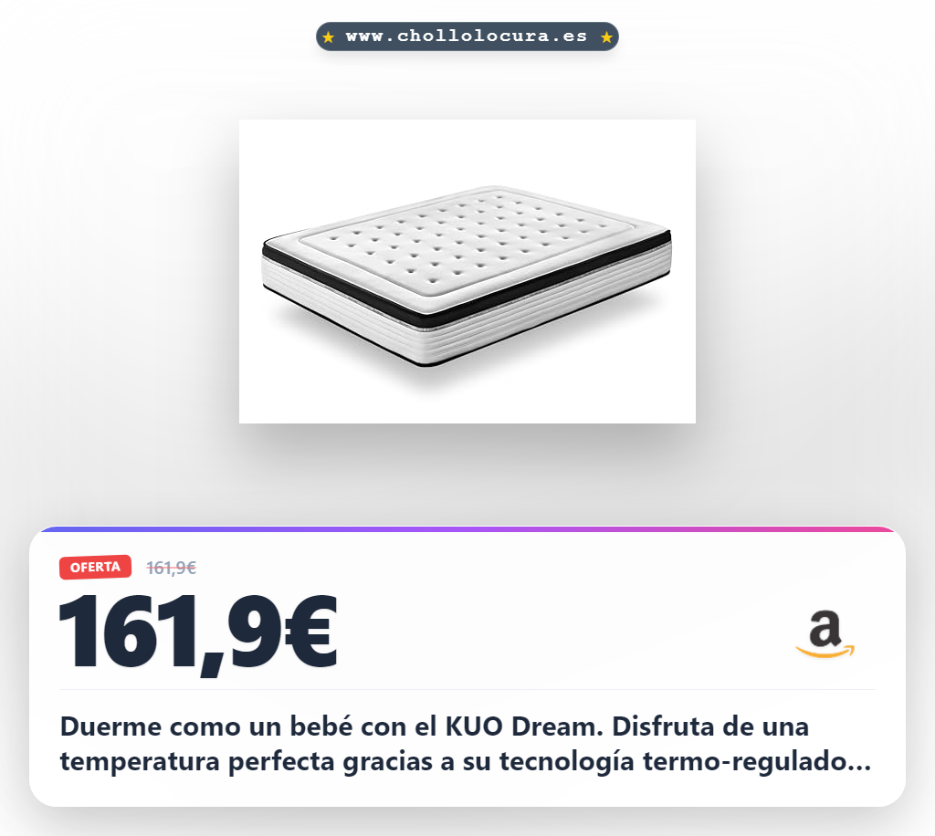 Aprovecha el colchón KUO Dream reversible verano invierno termo regulador y transpirable hecho en España