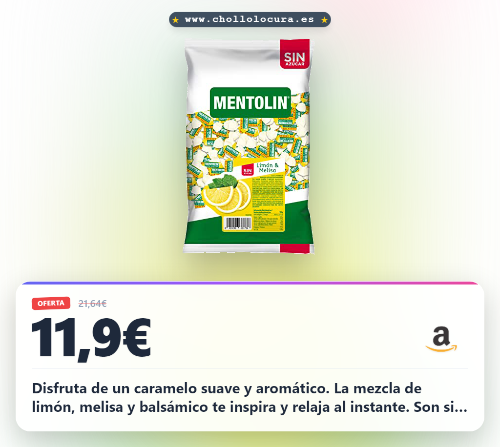 Disfruta de los caramelos balsámicos de limón y melisa sin azúcar con efecto mentolín al mejor precio