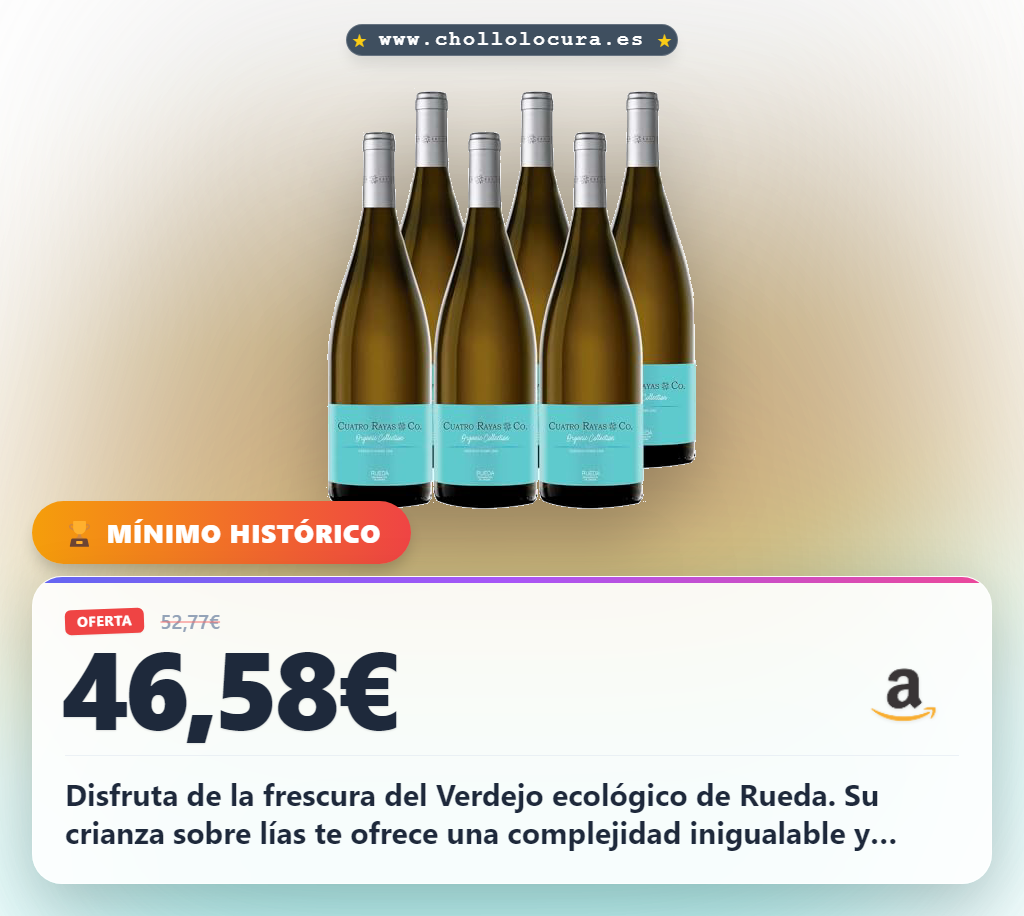 Aprovecha este vino blanco Verdejo ecológico de Rueda cosecha 2023. Crianza sobre lías y maridaje perfecto para pescados.