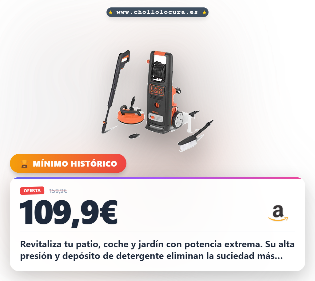 Logra una limpieza profunda en tu patio con la Hidrolimpiadora Deluxe de alta presión al mejor precio