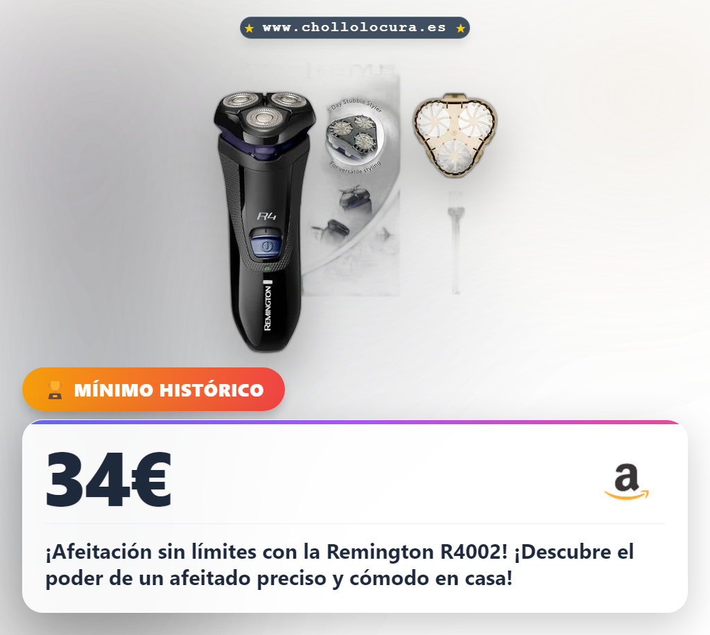 Logra el afeitado profesional con la Remington R4002, cuchillas Dual Track y accesorio barba en oferta