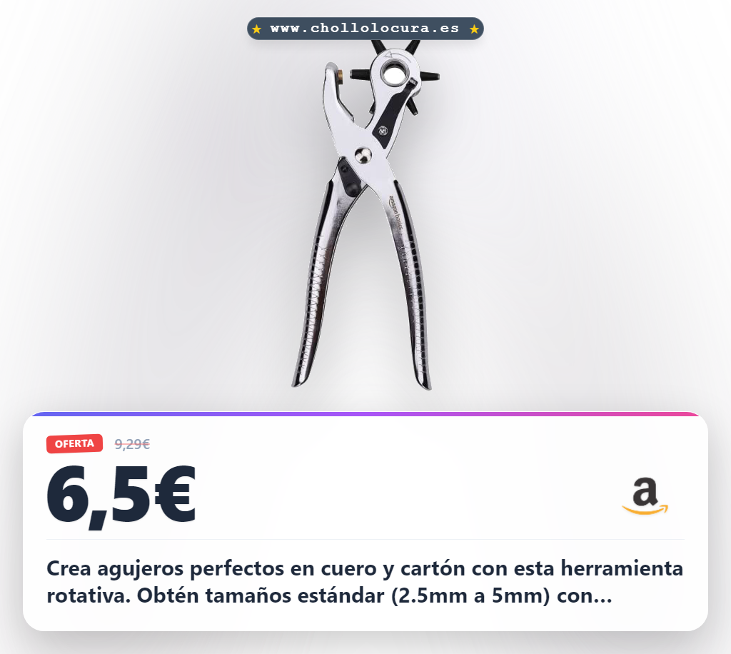 Aprovecha esta perforadora rotativa para cuero y cartón con múltiples tamaños de agujeros al mejor precio