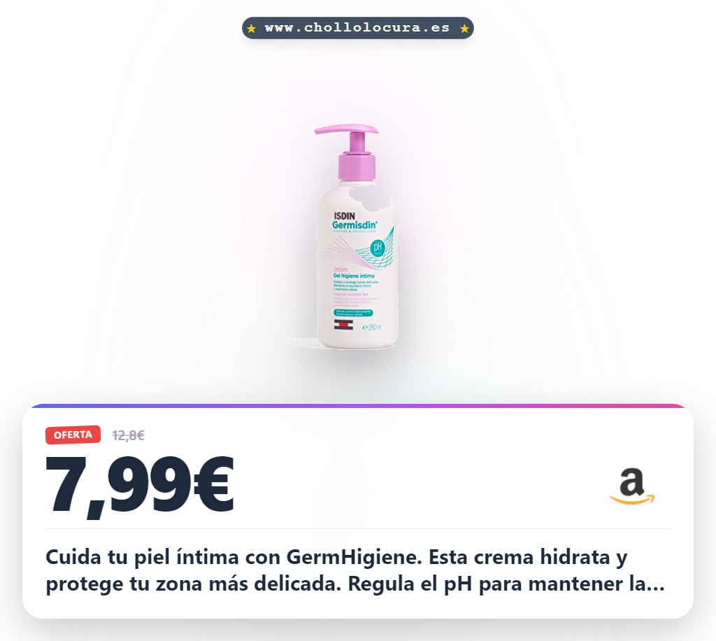 Aprovecha la gel-crema ISDIN GermHigiene Íntima en oferta: protección, hidratación y pH equilibrado para tu zona íntima.