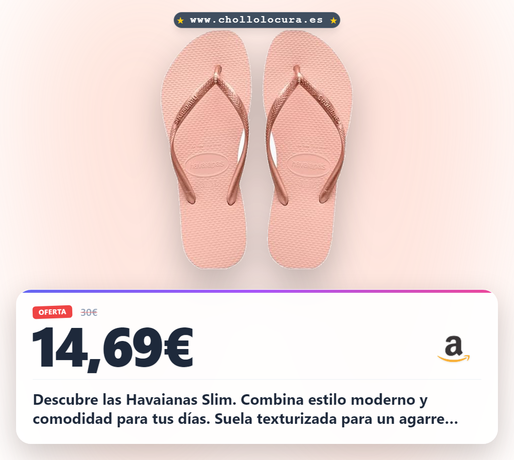 Aprovecha las Havaianas Slim elegantes con suela texturizada y duraderas para mujer en oferta