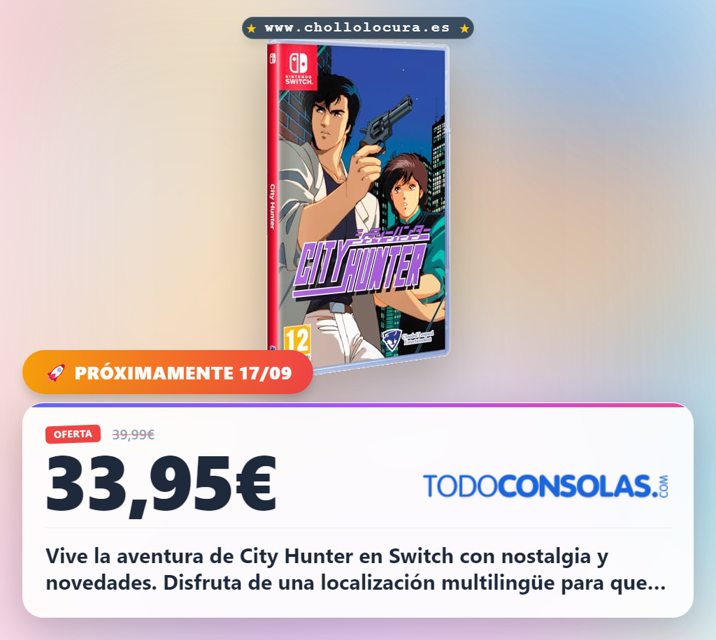 Consigue City Hunter en Nintendo Switch con soporte multilingüe y nostalgia al mejor precio