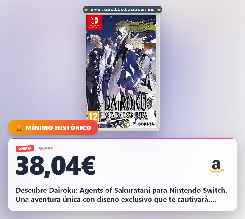 Encuentra Dairoku Agents of Sakuratani para Nintendo Switch con diseño exclusivo y calidad óptima