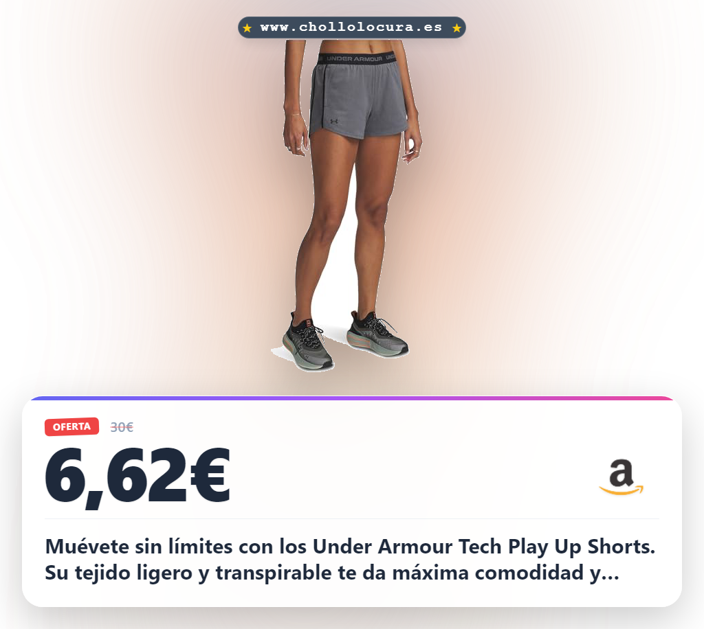 Ahorra en los Under Armour Tech Play Up Shorts: tejido suave y transpirable a precio de chollo para máxima comodidad.