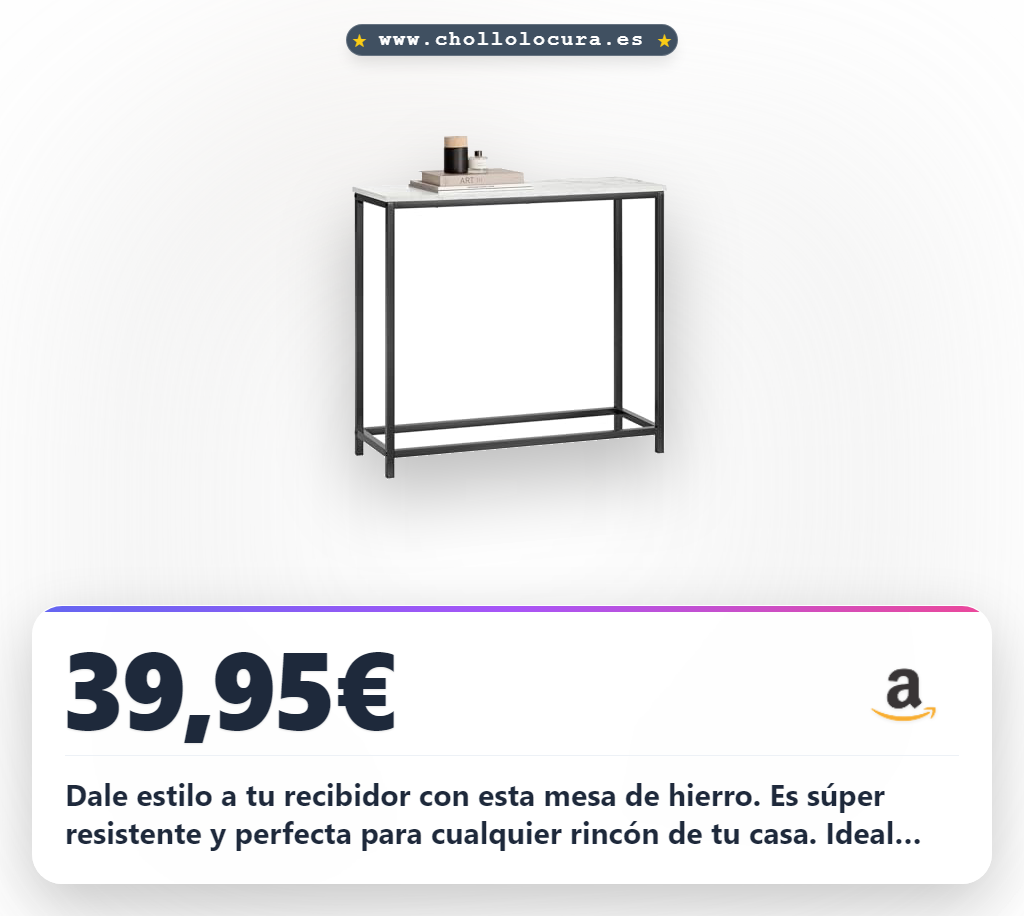 Consigue la Mesa de Entrada SoBuy 80x30x75cm de hierro para recibidor y oficina al mejor precio del año en oferta histórica en tu hogar.