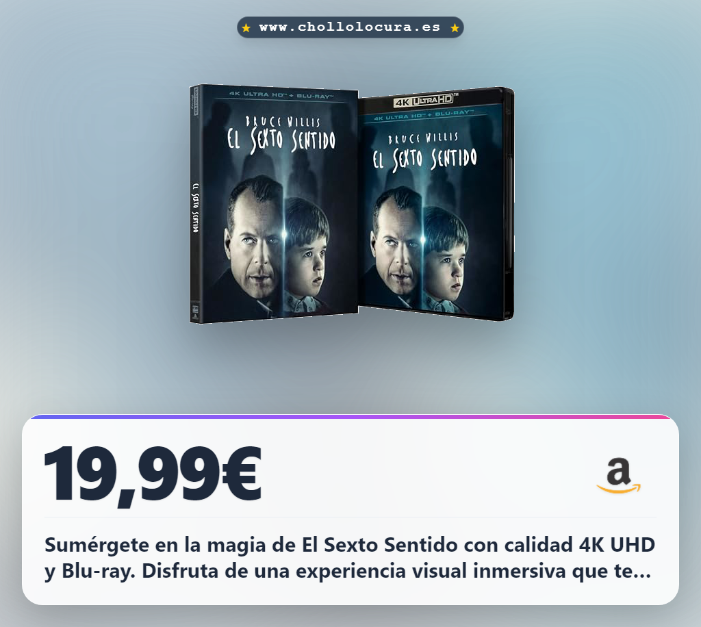 Aprovecha El Sexto Sentido en 4K UHD y Blu-ray. Disfruta esta experiencia inmersiva al mejor precio de oferta