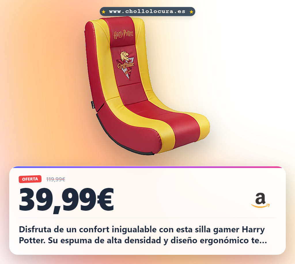 Aprovecha esta silla gaming Harry Potter ergonómica y plegable al mejor precio de chollo