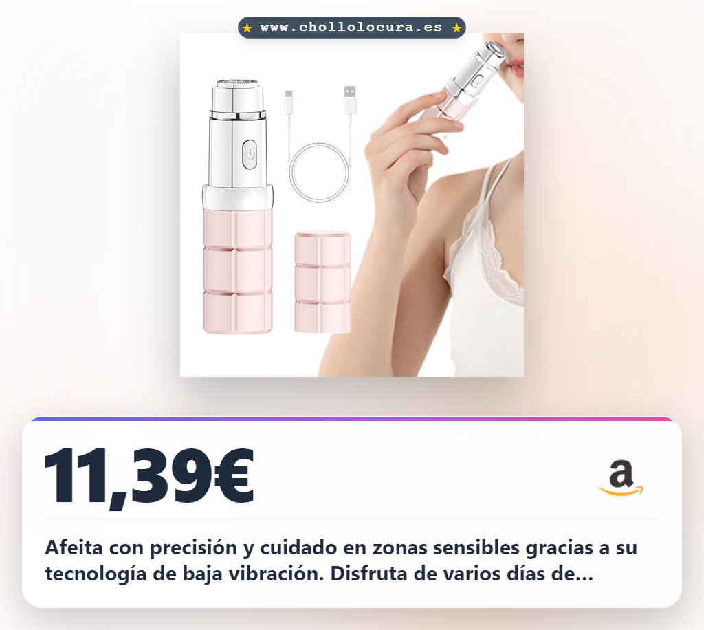 Aprovecha esta afeitadora eléctrica inalámbrica para mujer con doble cuchilla y batería de larga duración en oferta