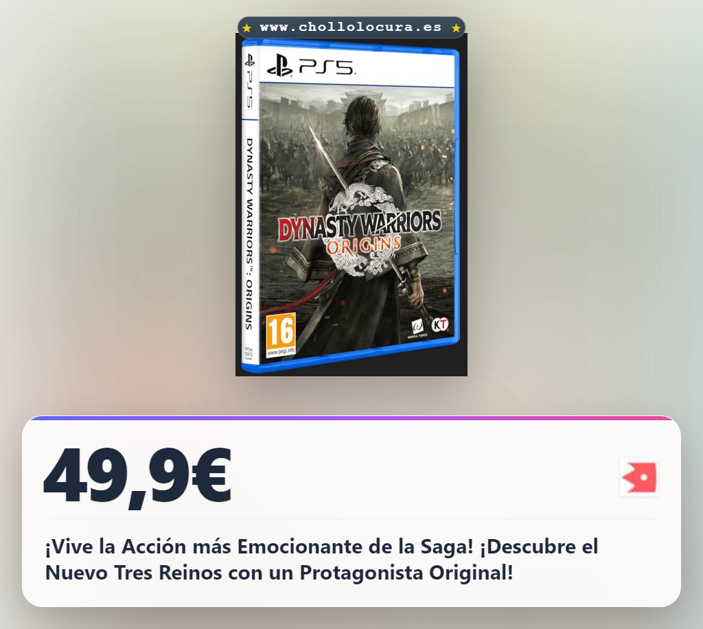 Juegos de Acción para PS5: Dynasty Warriors Origins