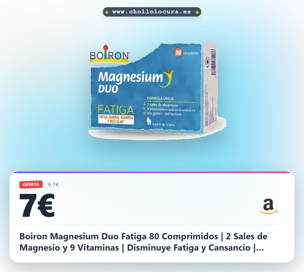 Boiron Magnesium Duo Fatiga 80 Comprimidos | 2 Sales de Magnesio y 9 Vitaminas | Disminuye Fatiga y Cansancio | Función Muscular y Sistema Nervioso