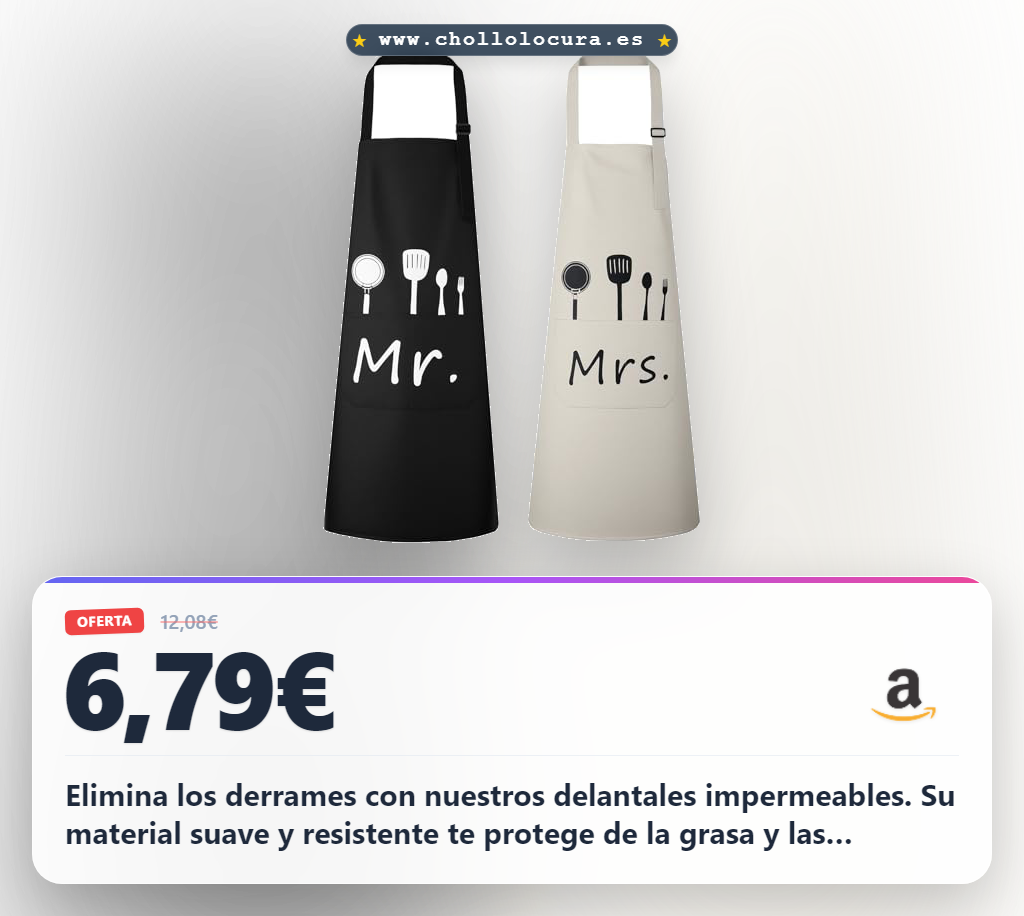 Consigue delantales de cocina impermeables 2 piezas ajustables para chef y jardín.