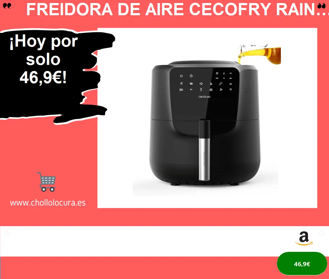 Freidora de Aire Cecofry Rain: Cocina Saludable y Versátil