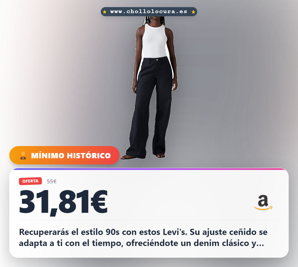 Compra los vaqueros Levi's 001VV-0000 estilo 90s, ajuste ceñido y lengüeta roja auténtica en oferta