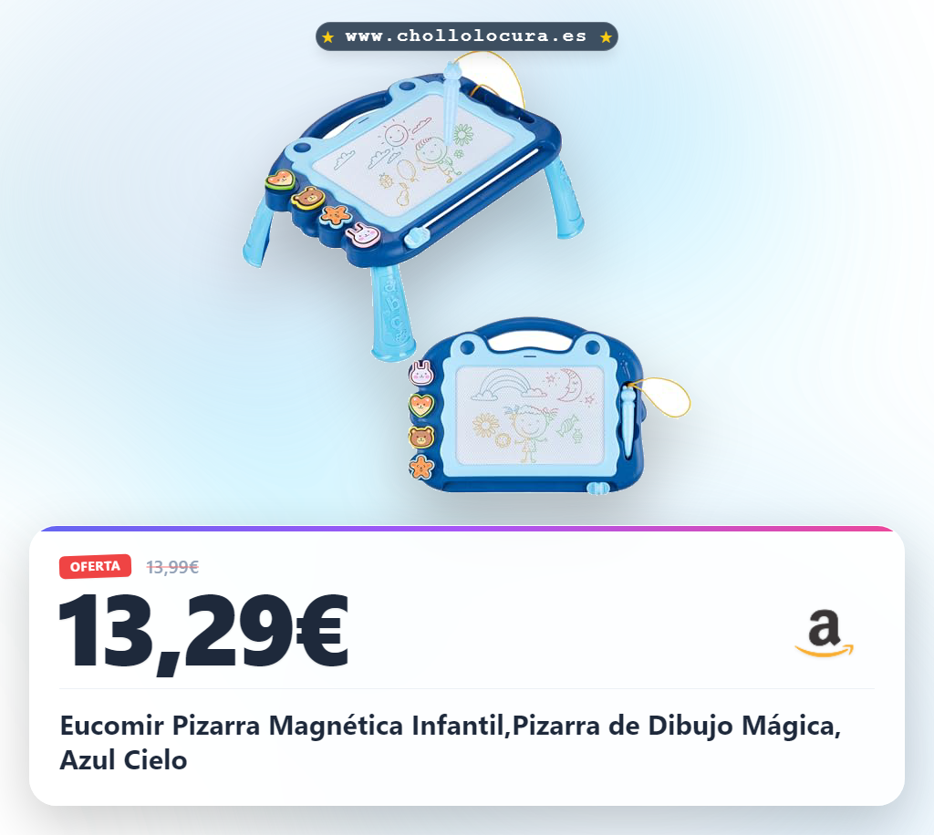 Eucomir Pizarra Magnética Infantil,Pizarra de Dibujo Mágica, Azul Cielo