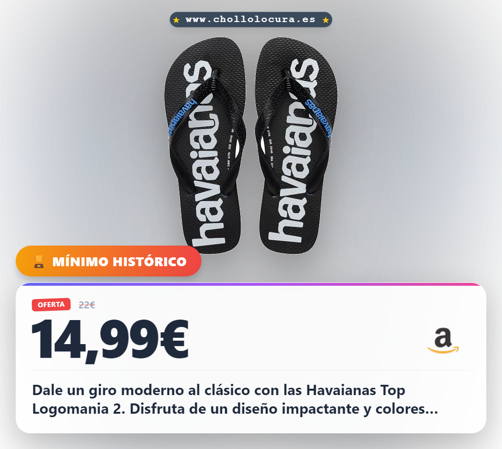 Consigue las Havaianas Top Logomania 2 azul brillante con suela contrastante al mejor precio de oferta